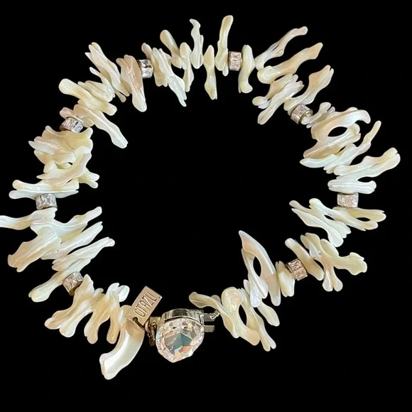 Rare OTAZU Design MOP and Crystal Necklace by Rodrigo Otazu, OOAK - Picture 7 of 11